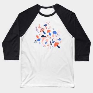 Mixed Mushrooms & Wild Fungi Baseball T-Shirt